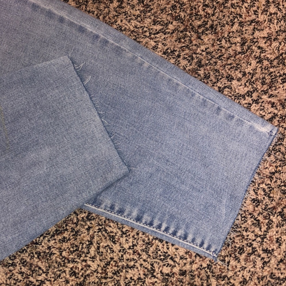 AVA & VIV Mid Rise Skinny Raw Hem Factory Distressed Plus Size Jeans  | NWT - Picture 5 of 10